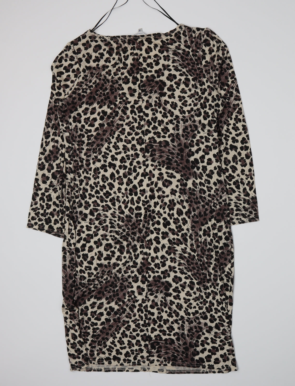 Gray & Osbourn Womens Beige Animal Print  A-Line  Size 14
