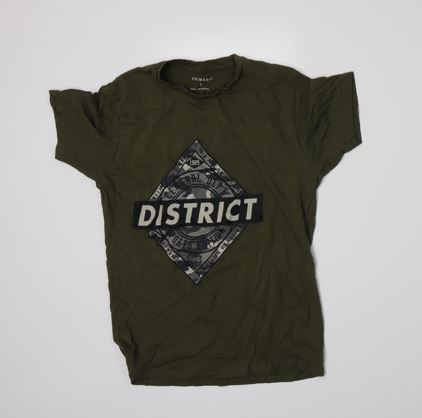 Primark Mens Green    T-Shirt Size S