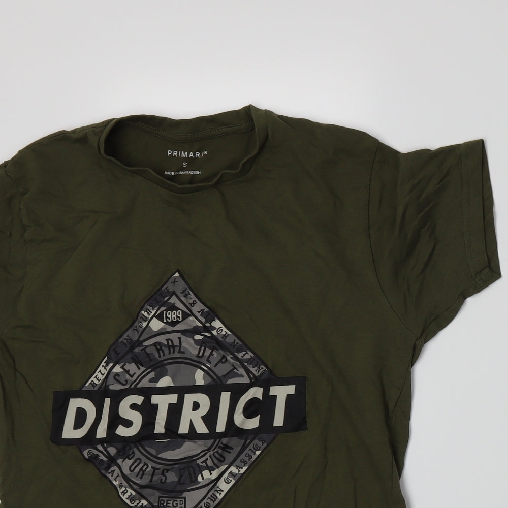 Primark Mens Green    T-Shirt Size S