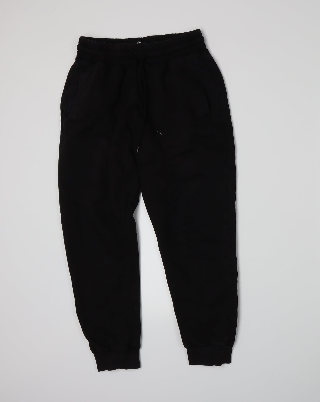 H&M Mens Black  Jersey Sweatpants Trousers Size S L24 in
