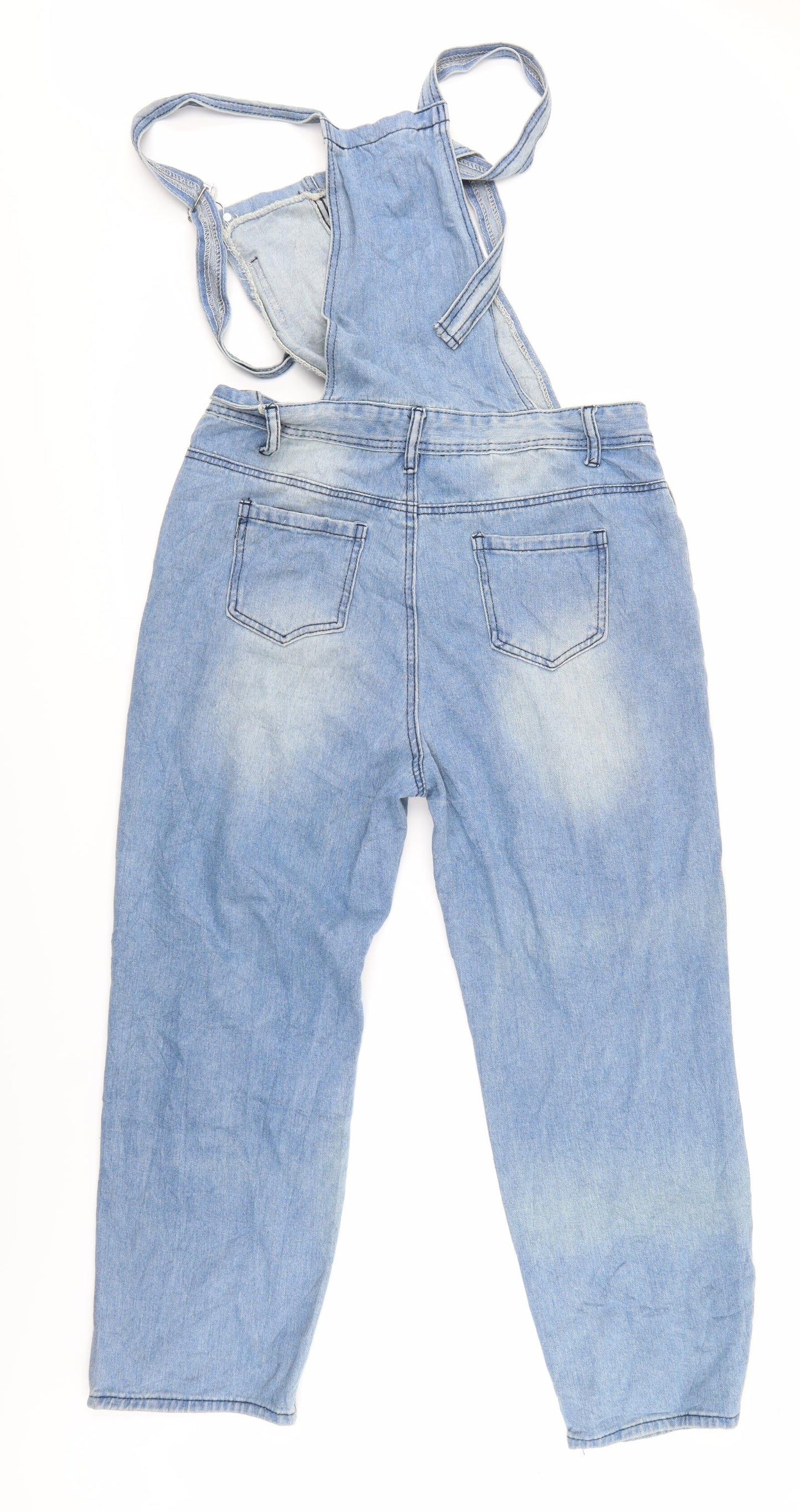 Preworn Womens Blue  Denim Dungaree One-Piece