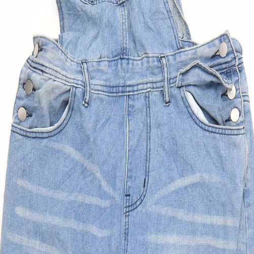 Preworn Womens Blue  Denim Dungaree One-Piece