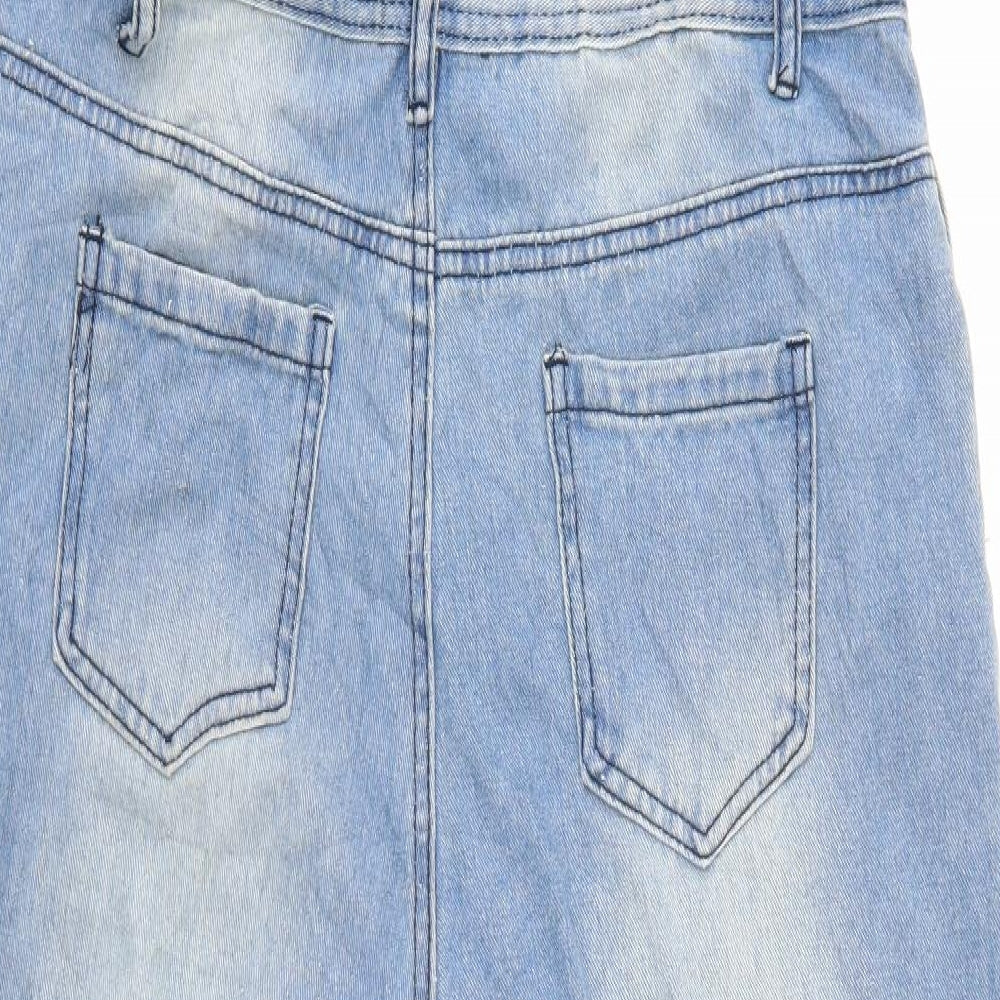 Preworn Womens Blue  Denim Dungaree One-Piece
