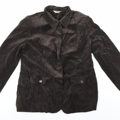 ELVI Womens Brown  Corduroy Jacket  Size 16