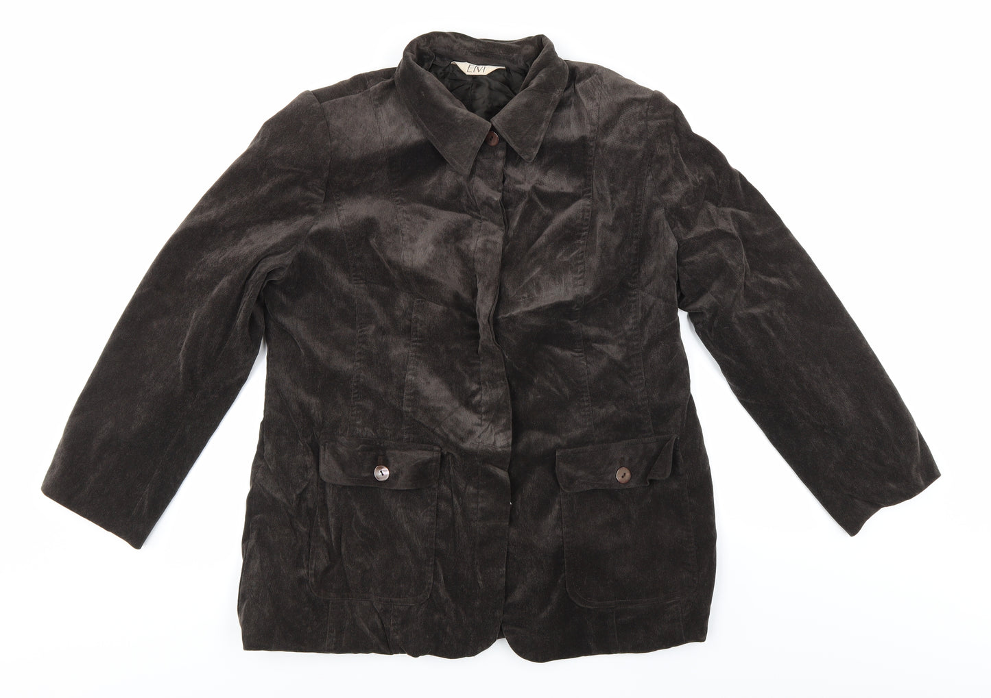 ELVI Womens Brown  Corduroy Jacket  Size 16