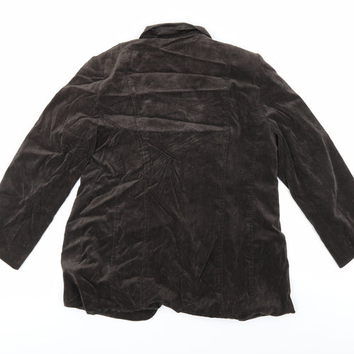 ELVI Womens Brown  Corduroy Jacket  Size 16