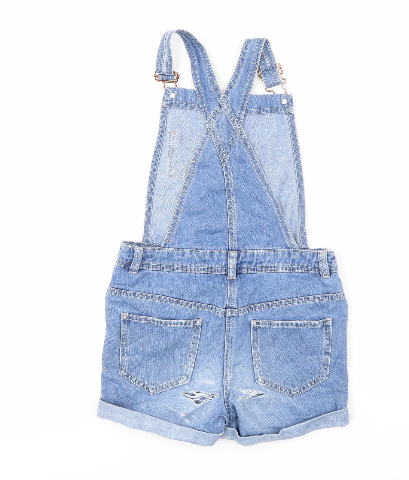 TU Girls Blue  Denim Dungaree One-Piece Size 10 Years