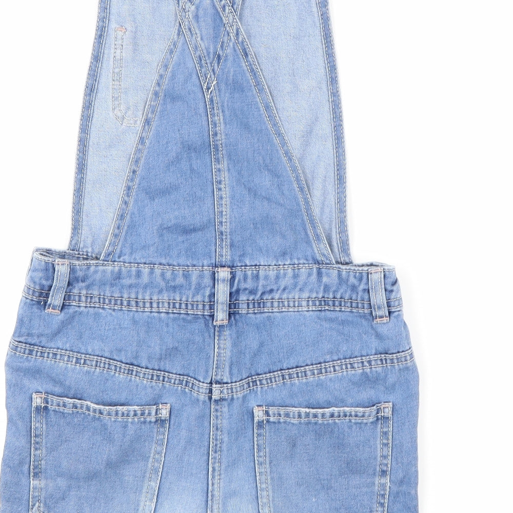 TU Girls Blue  Denim Dungaree One-Piece Size 10 Years