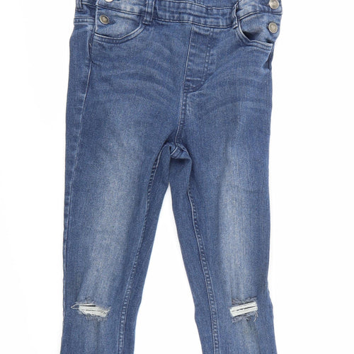 Pepperts Girls Blue  Denim Jumpsuit One-Piece