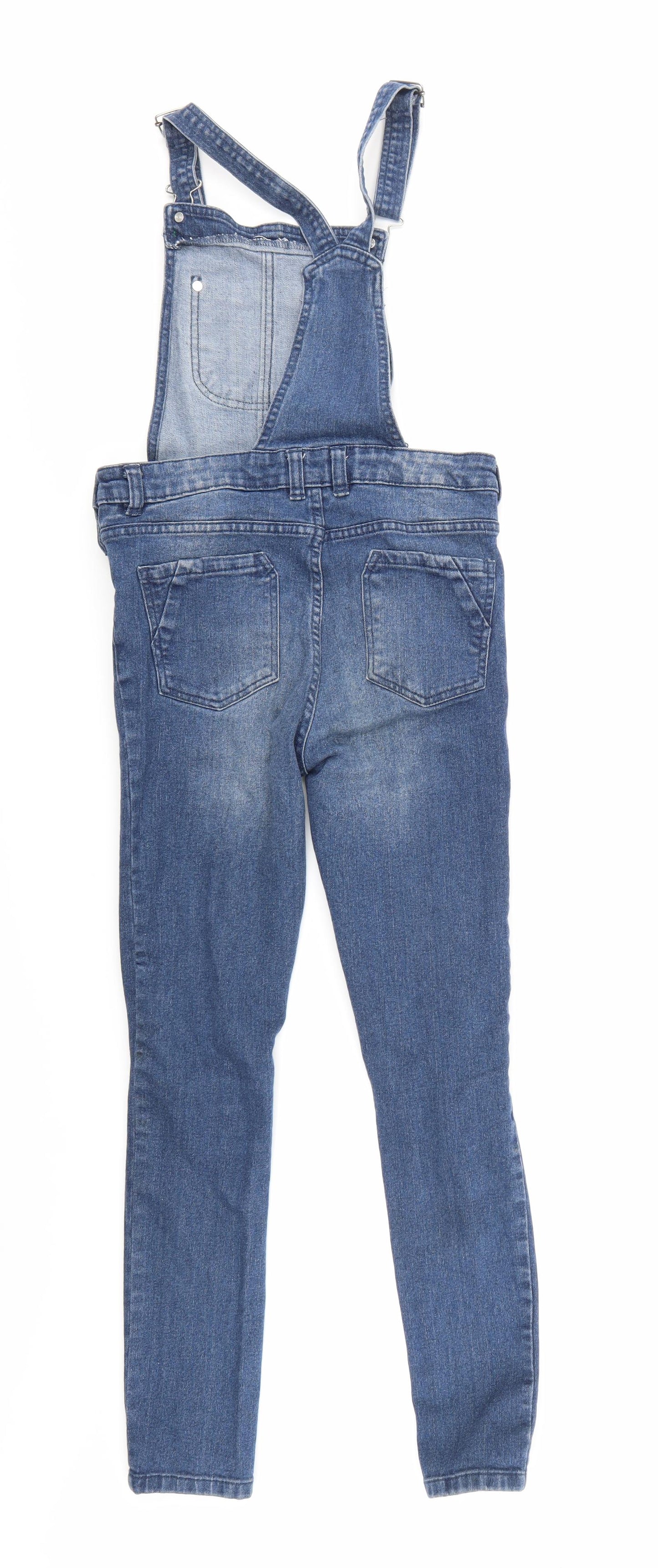 Pepperts Girls Blue  Denim Jumpsuit One-Piece