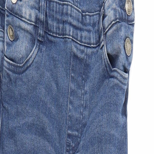 Pepperts Girls Blue  Denim Jumpsuit One-Piece