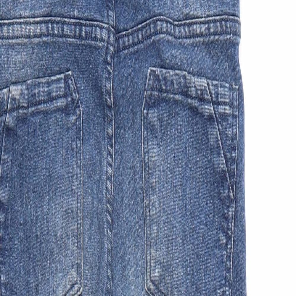 Pepperts Girls Blue  Denim Jumpsuit One-Piece