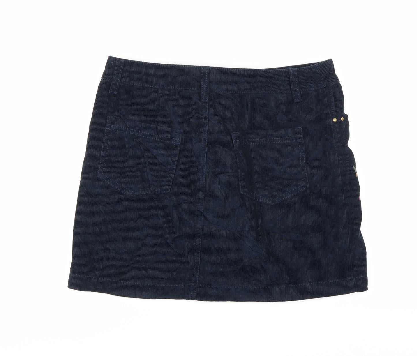 Superdry Womens Blue Floral Corduroy Mini Skirt Size 8