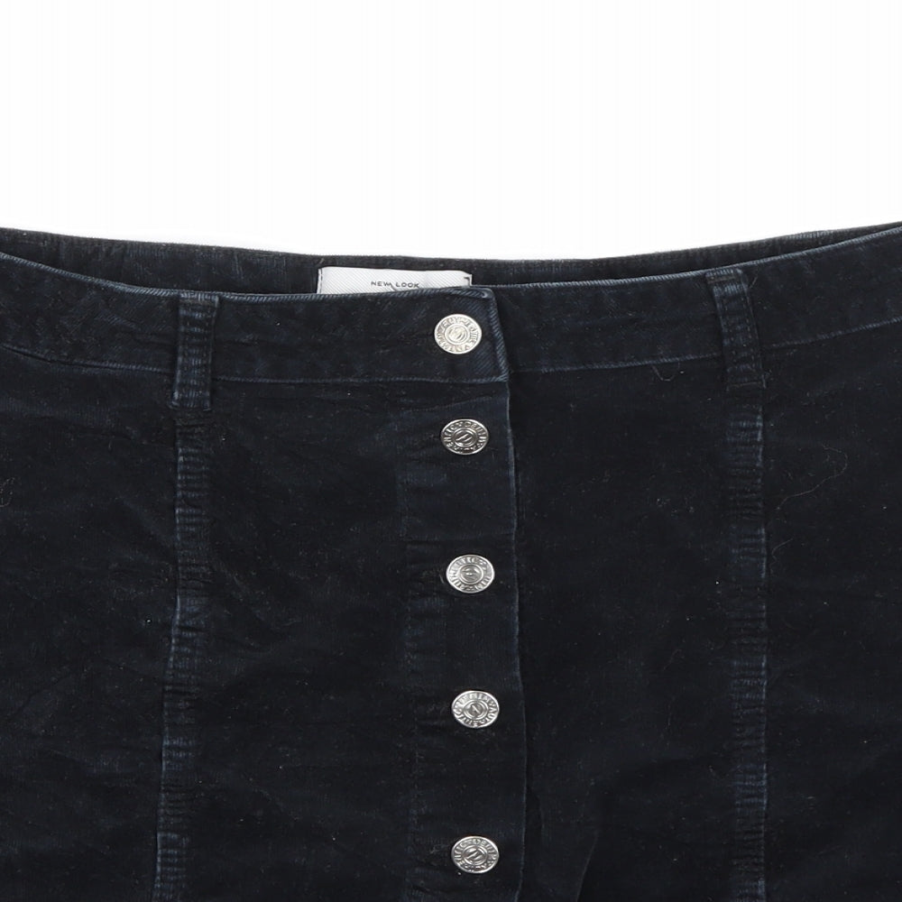 New Look Womens Blue  Corduroy Mini Skirt Size 12