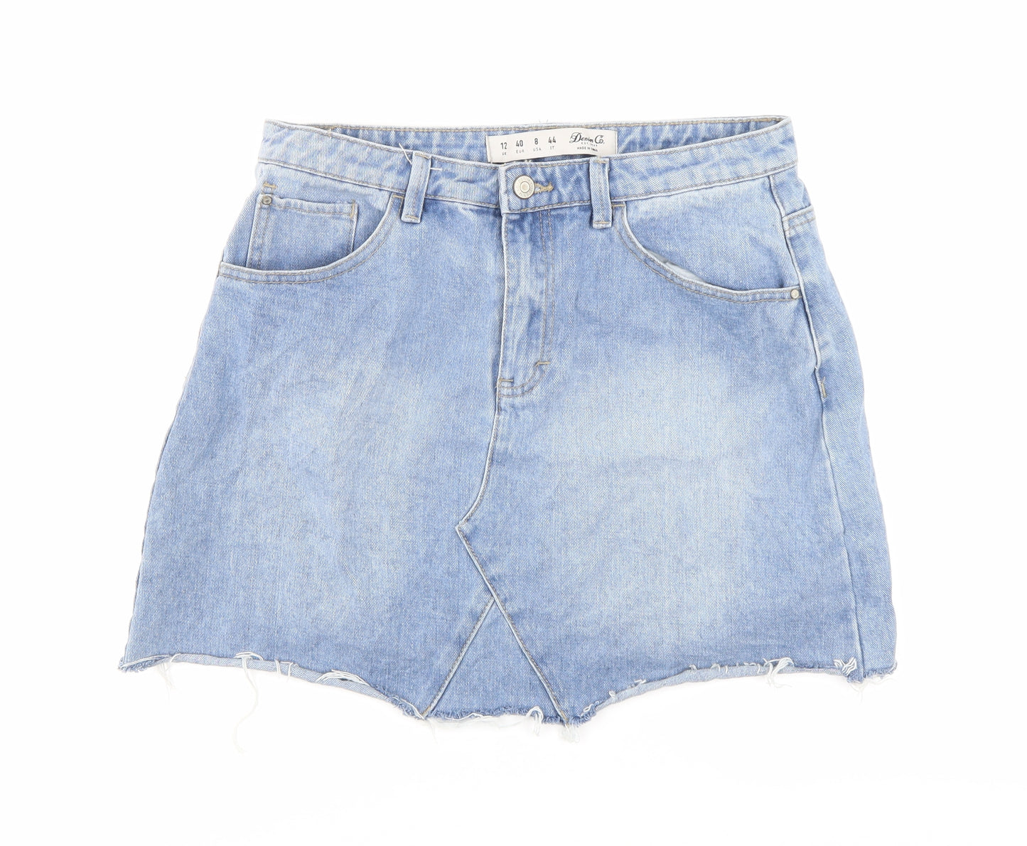 Denim Co Womens Blue  Denim Mini Skirt Size 12