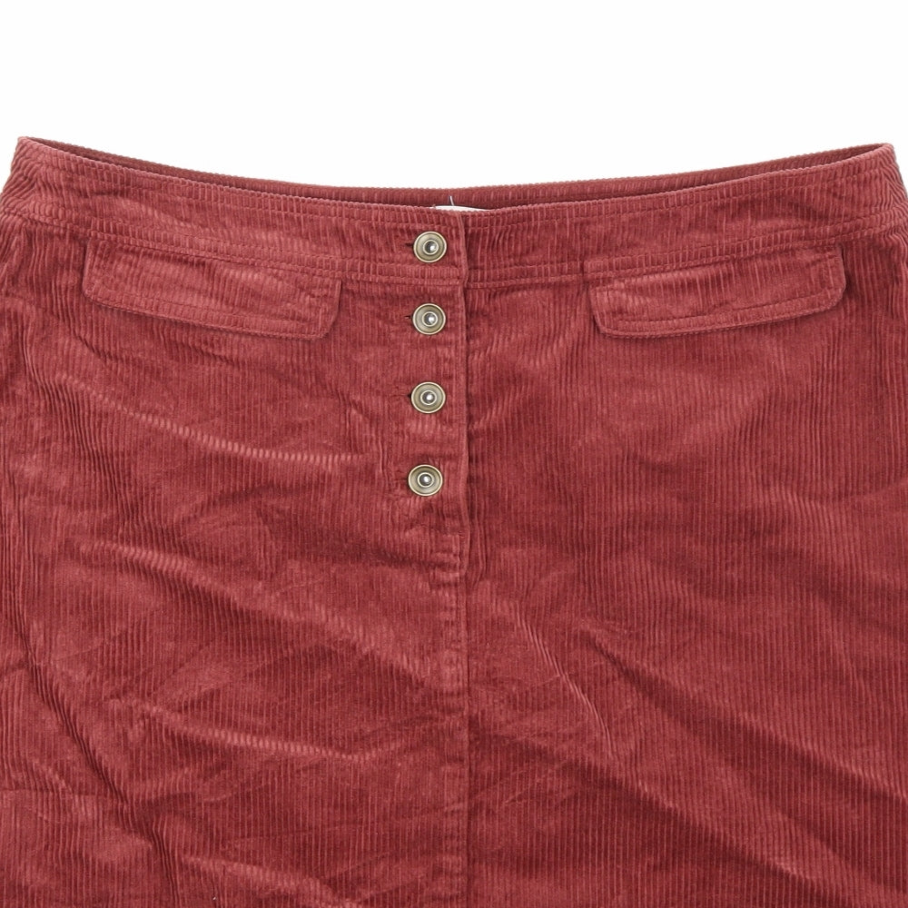 TU Womens Pink  Corduroy A-Line Skirt Size 16