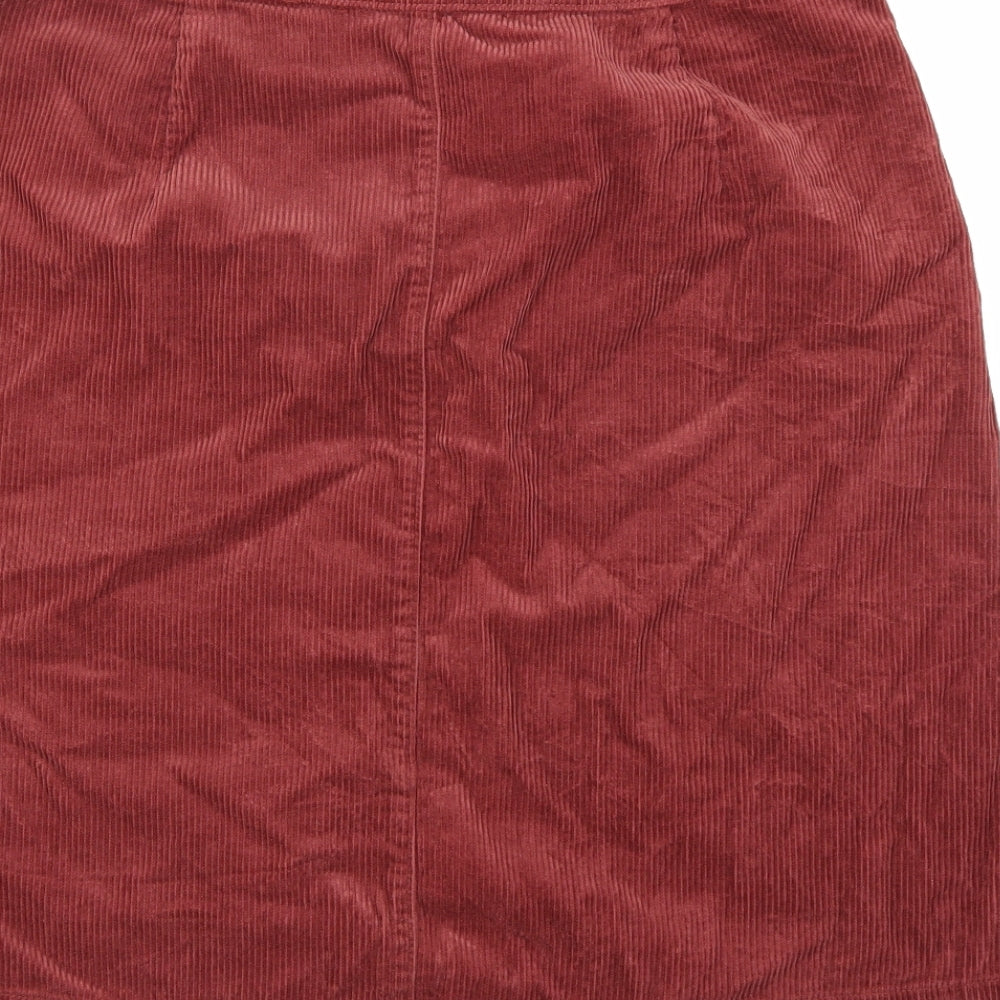 TU Womens Pink  Corduroy A-Line Skirt Size 16