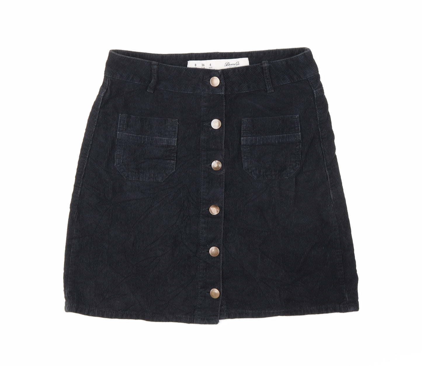 Denim Co Womens Blue  Corduroy Mini Skirt Size 8