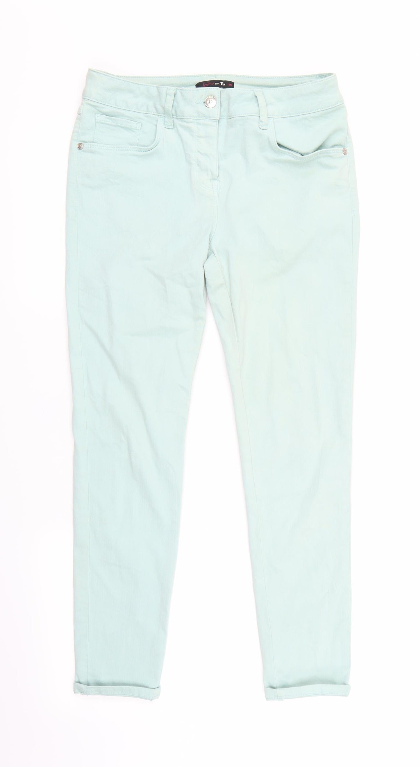TU Womens Blue  Denim Skinny Jeans Size 12 L26 in