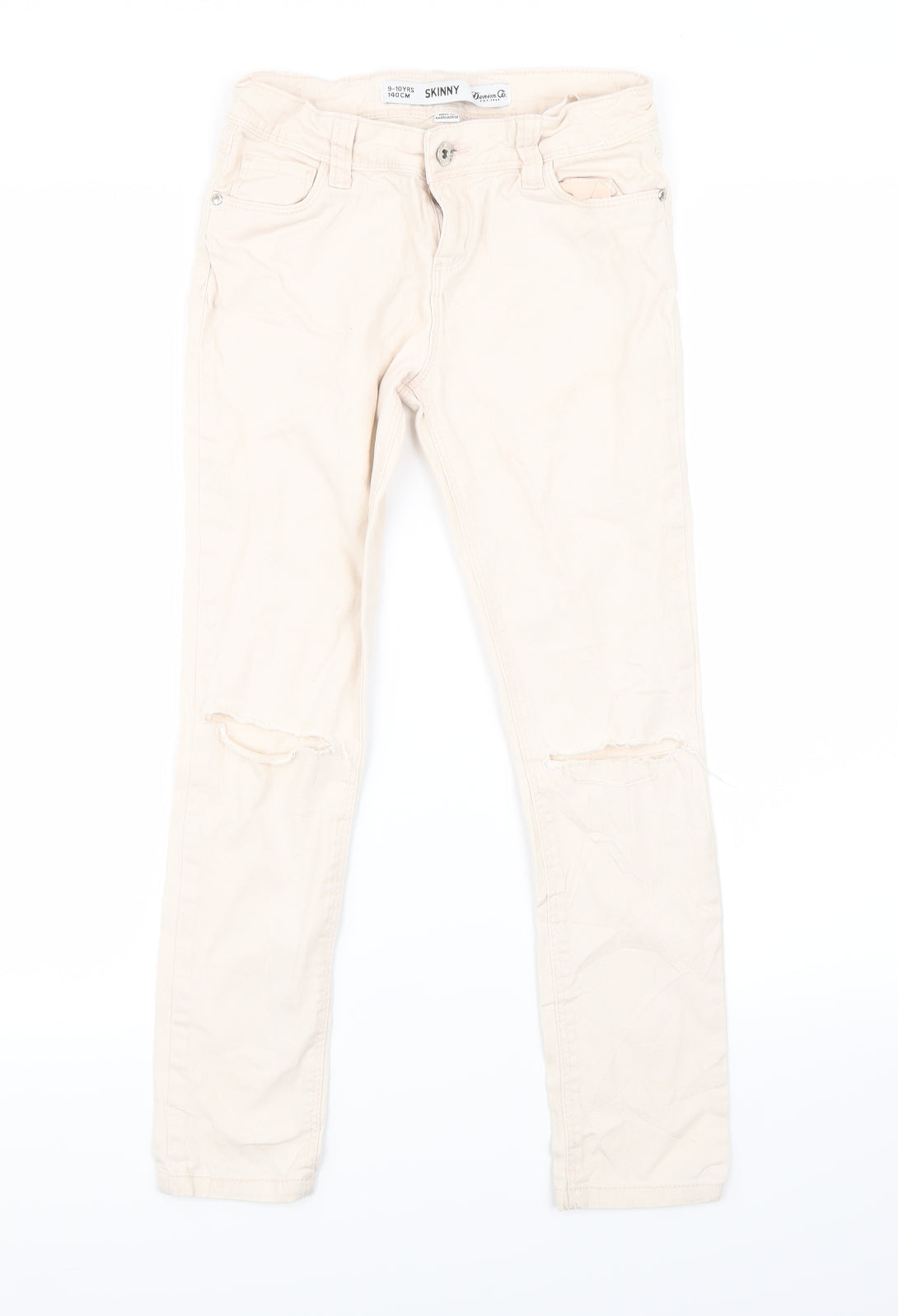 Denim Co Girls Pink  Denim Skinny Jeans Size 9-10 Years