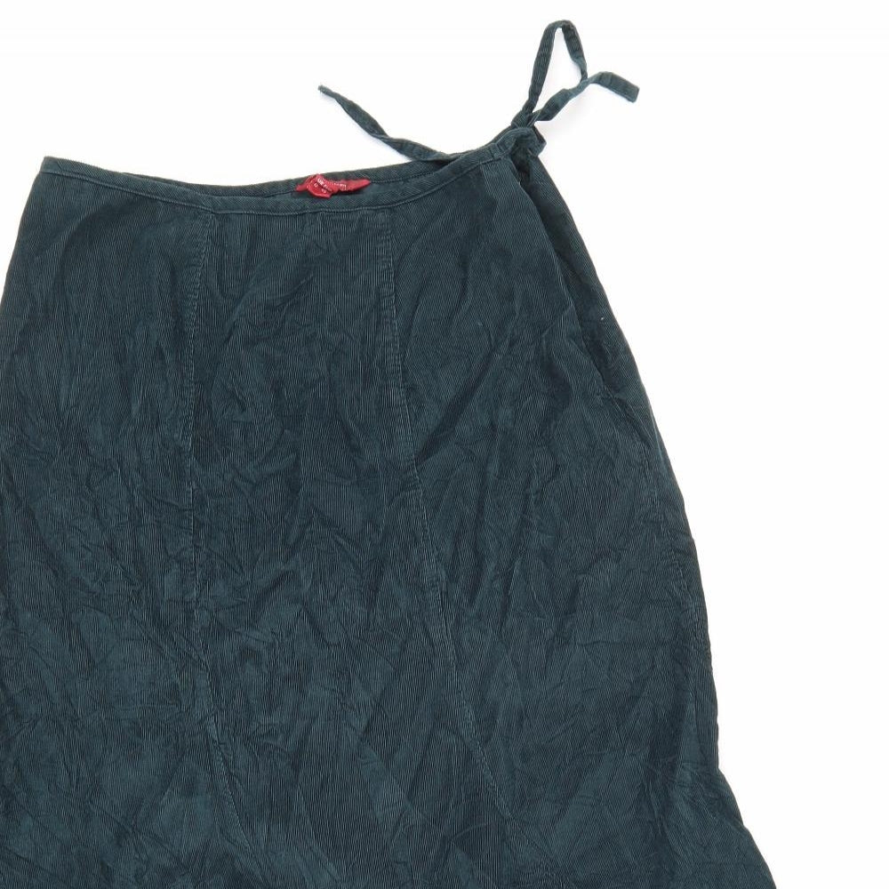Monsoon Womens Blue  Corduroy A-Line Skirt Size 12