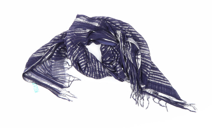 Oceon Club Womens Blue Striped Scarf