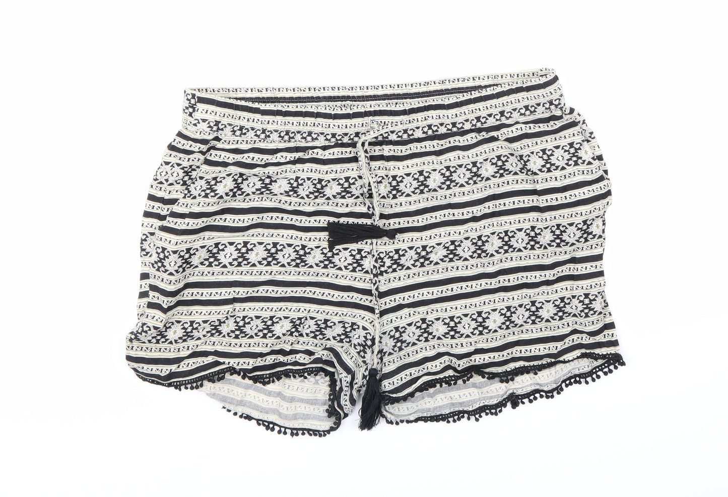 Atmosphere Womens Black Striped  Hot Pants Shorts Size 16
