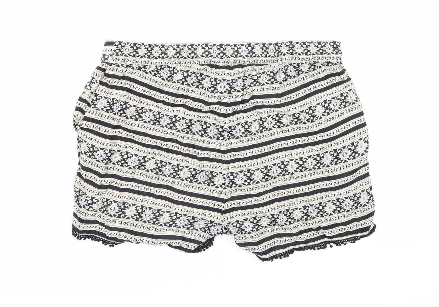 Atmosphere Womens Black Striped  Hot Pants Shorts Size 16