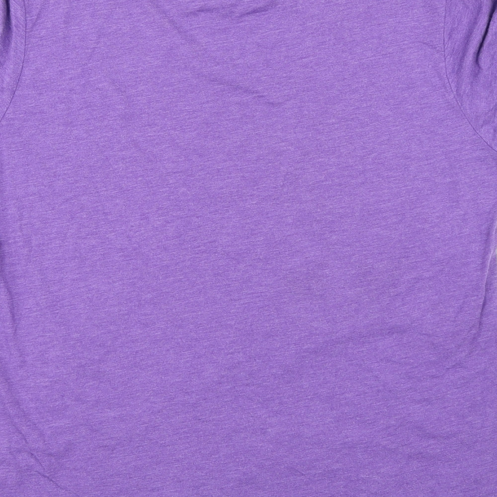 Canvas Mens Purple    T-Shirt Size L