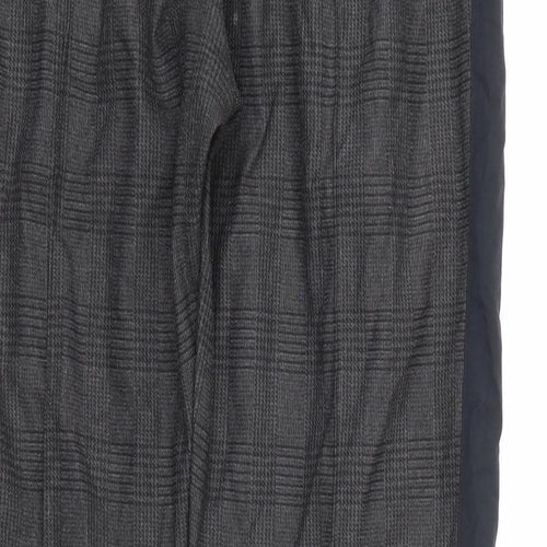 Pievu Mens Grey Check  Trousers  Size L L28 in