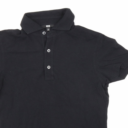 Uni qlo Mens Black    Polo Size XS