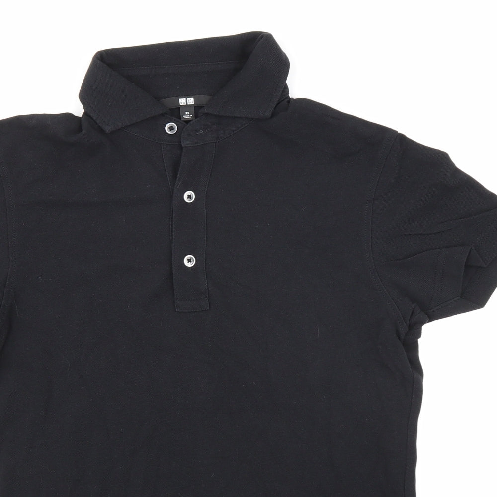 Uni qlo Mens Black    Polo Size XS