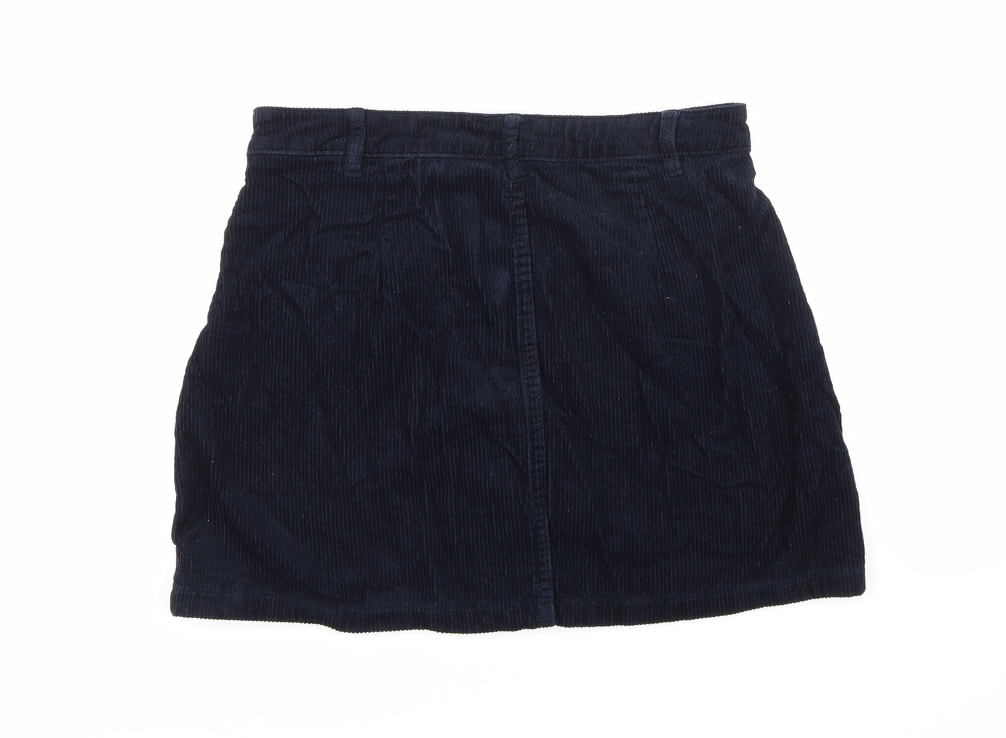 Stradivarius Womens Blue  Corduroy Mini Skirt Size 12