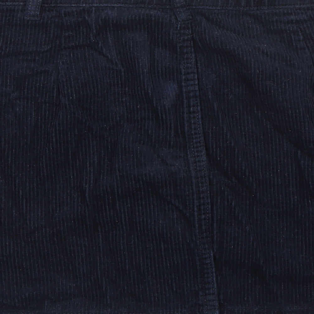 Stradivarius Womens Blue  Corduroy Mini Skirt Size 12