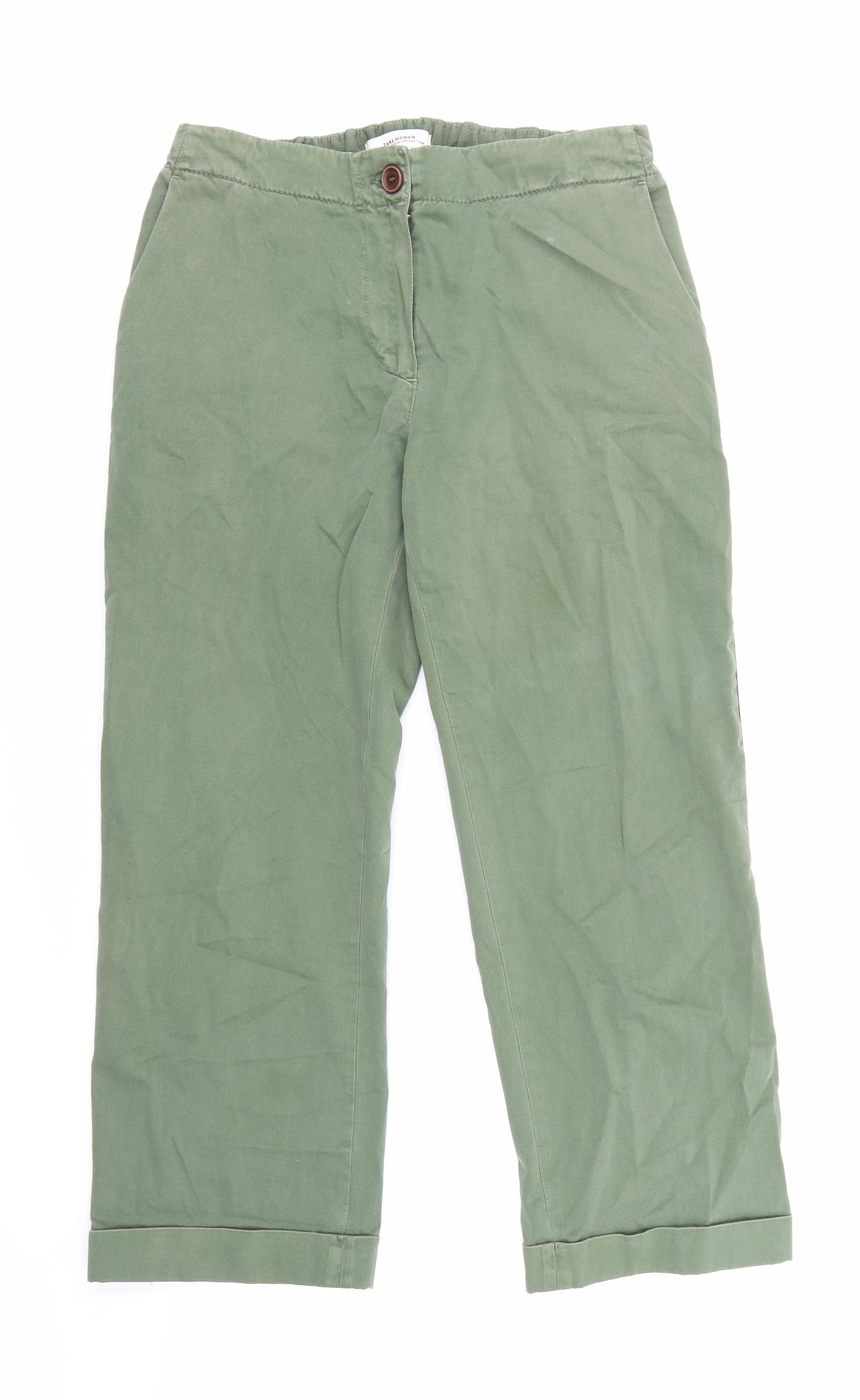 Zara Womens Green   Trousers  Size 10 L25 in