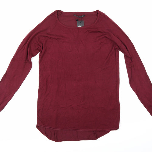 Only Mens Purple  Knit Pullover Jumper Size M