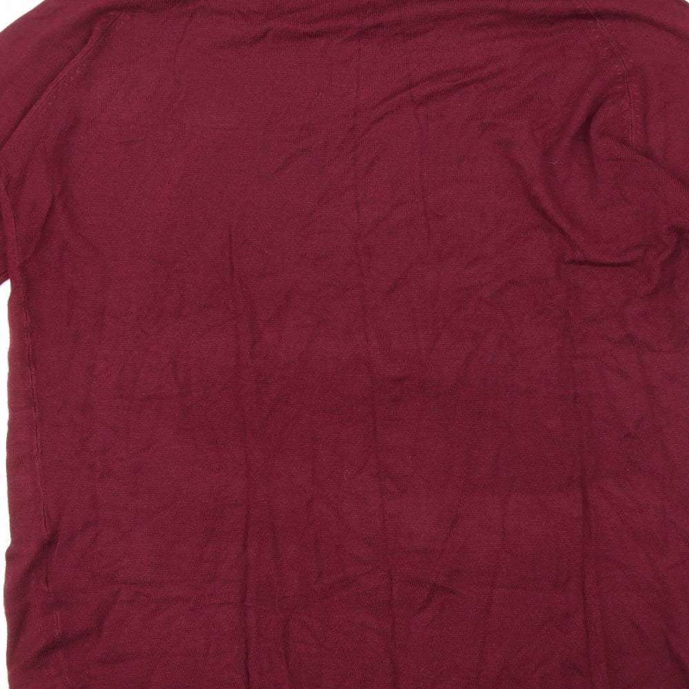 Only Mens Purple  Knit Pullover Jumper Size M