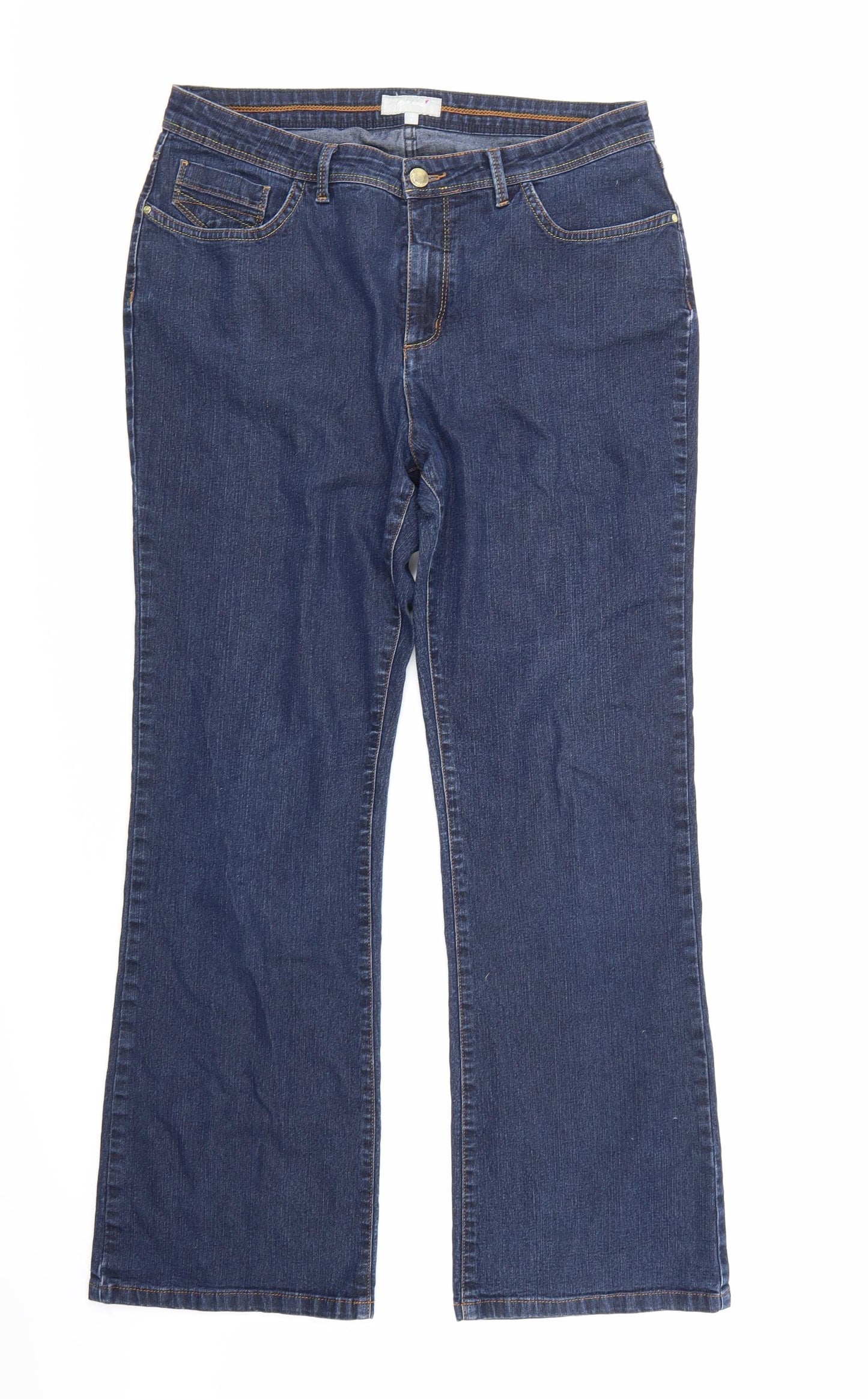 Per Una Womens Blue  Denim Straight Jeans Size 16 L30 in