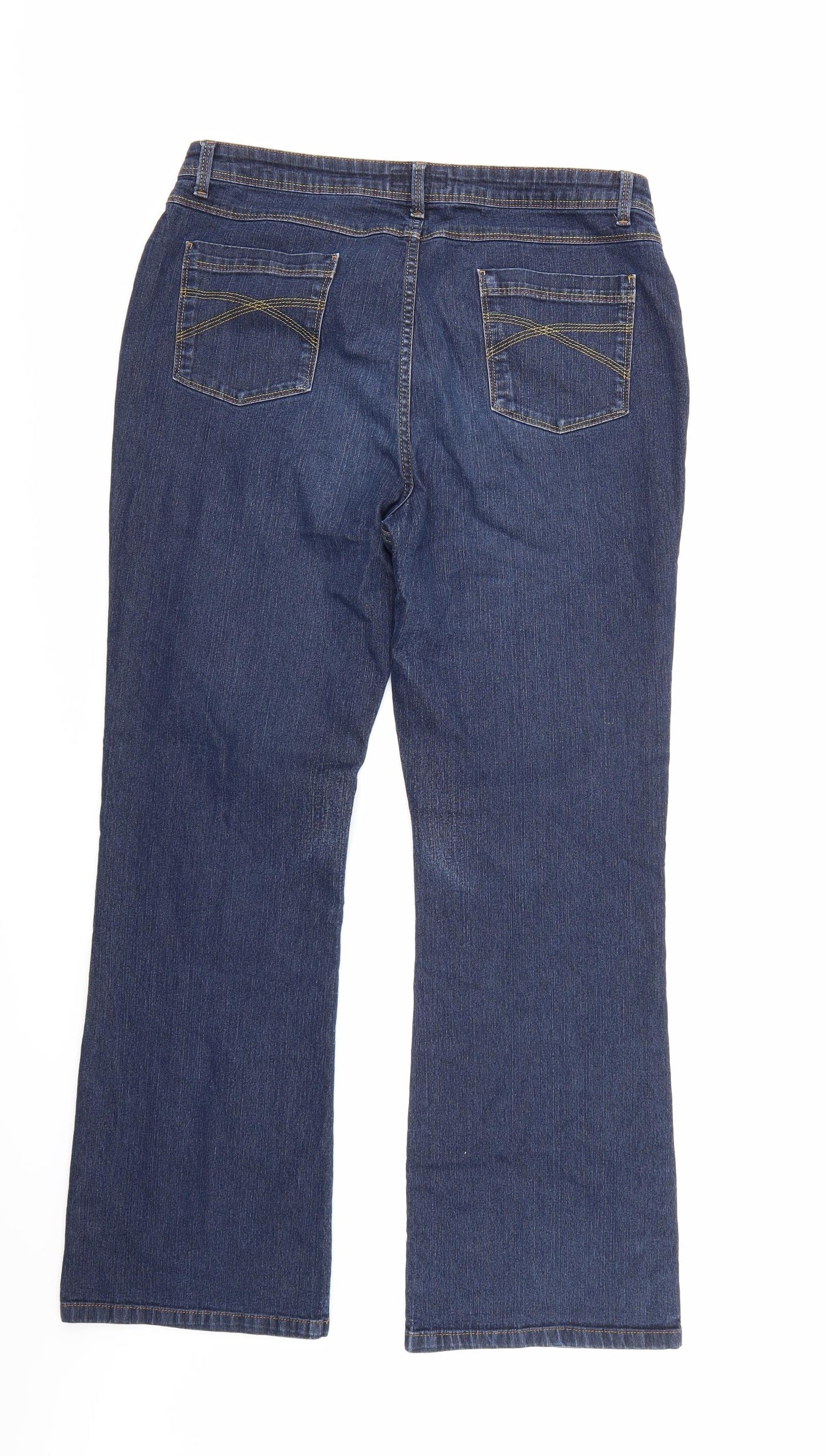 Per Una Womens Blue  Denim Straight Jeans Size 16 L30 in