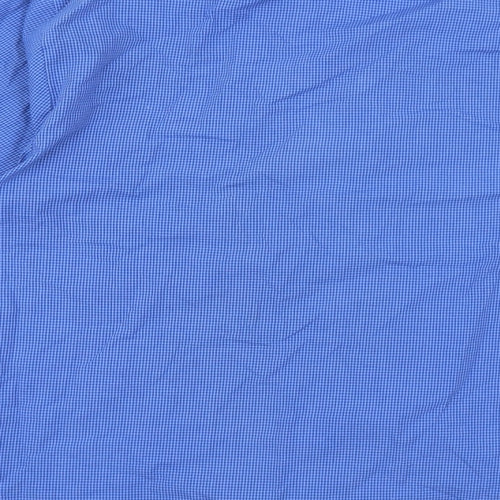 Marks and Spencer Mens Blue Plaid   Button-Up Size M