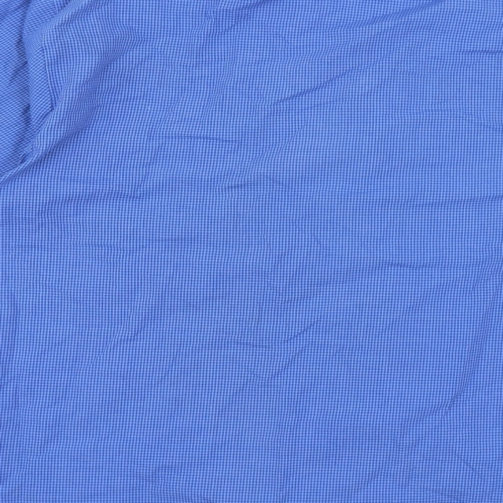 Marks and Spencer Mens Blue Plaid   Button-Up Size M