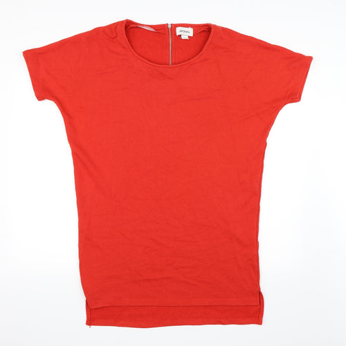 Monki Womens Red   Basic T-Shirt Size S  - Longline