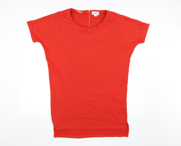 Monki Womens Red Basic T-Shirt Size S - Longline