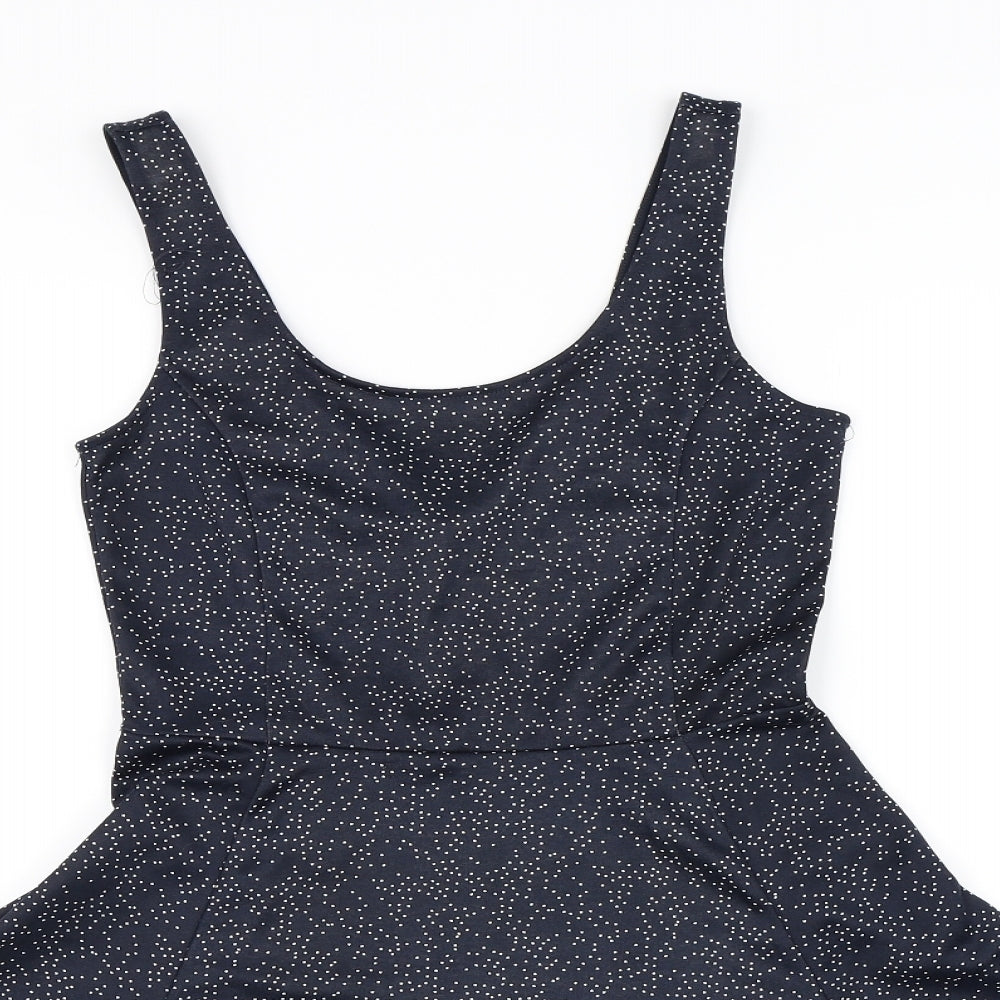 Divided by H&M Womens Blue Polka Dot  Fit & Flare  Size 12