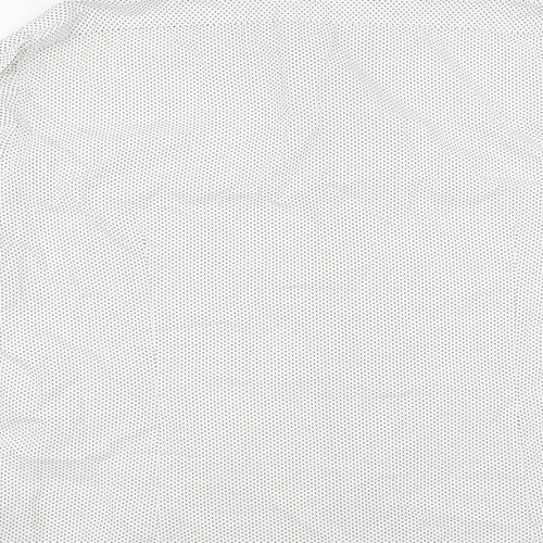 Preworn Womens Ivory Polka Dot  Basic Button-Up Size L