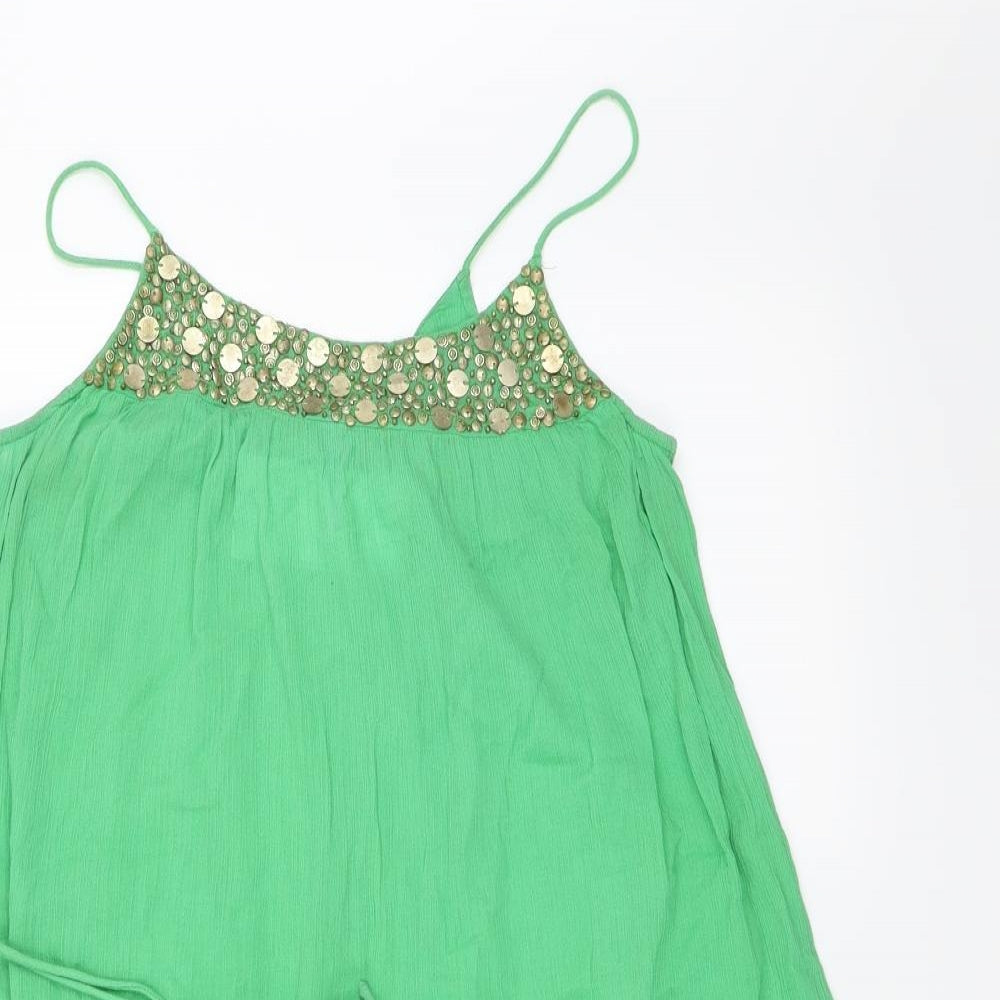 Oasis Womens Green   Slip Dress  Size 12