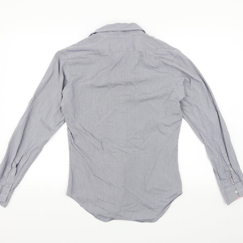 TM Lewin Mens Blue Check   Dress Shirt Size 34
