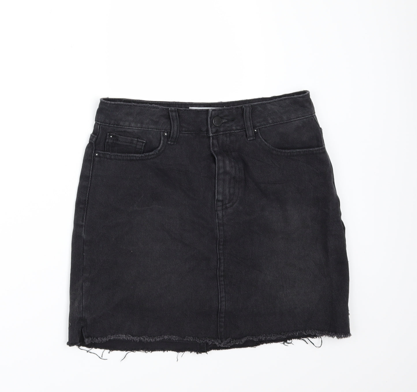 Dorothy Perkins Womens Black  Denim Mini Skirt Size 8
