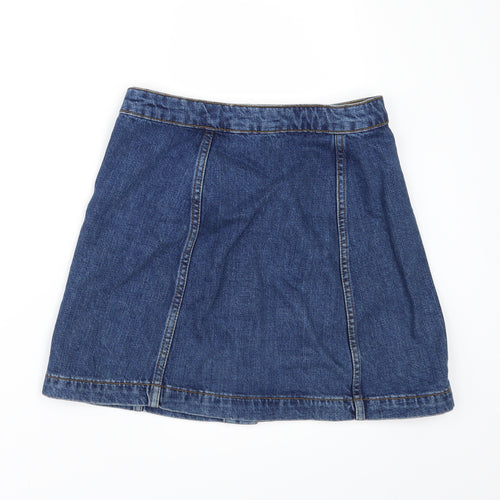 Topshop Womens Blue  Denim Mini Skirt Size 26