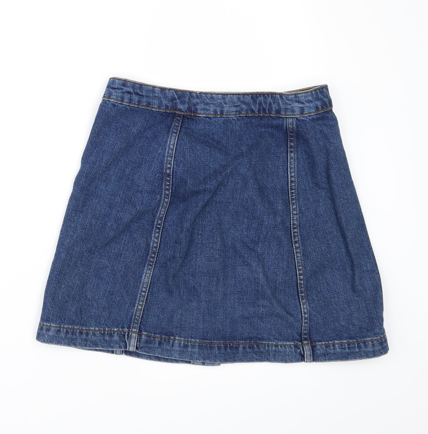 Topshop Womens Blue  Denim Mini Skirt Size 26